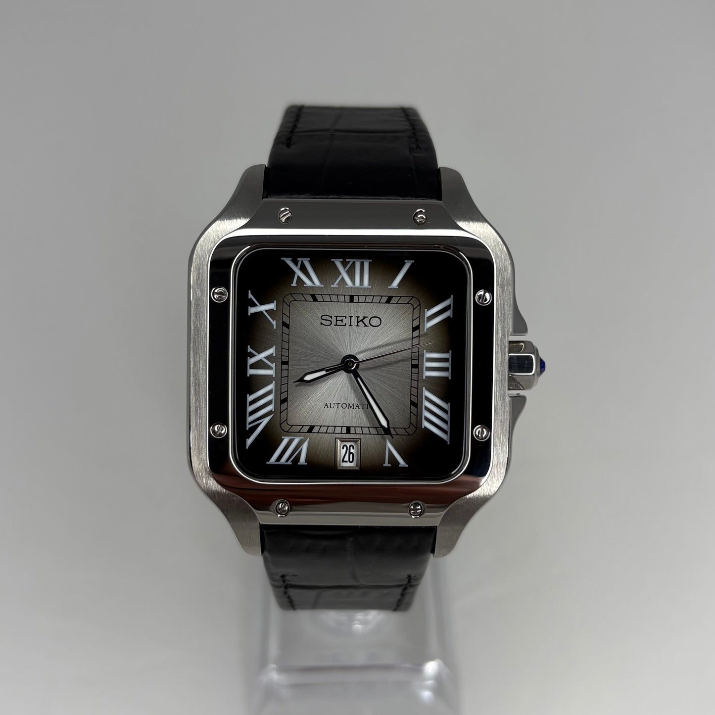 Santeiko Silver Burst Dial Leather