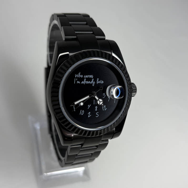 Seikojust  “Who Cares I’m Already Late” Black