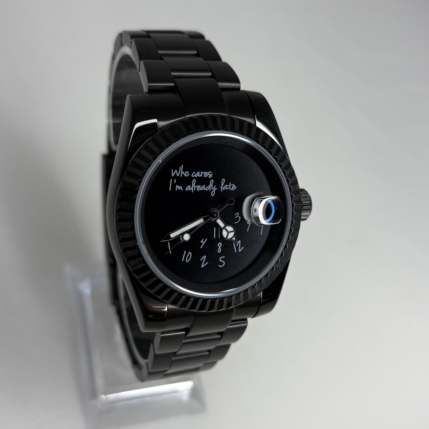 Seikojust  “Who Cares I’m Already Late” Black
