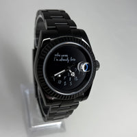 Seikojust  “Who Cares I’m Already Late” Black