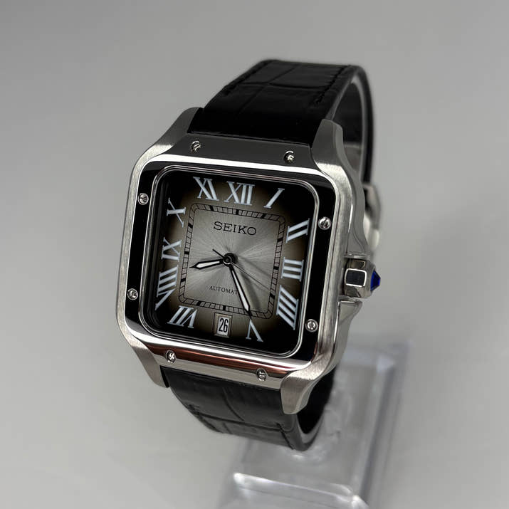 Santeiko Silver Burst Dial Leather