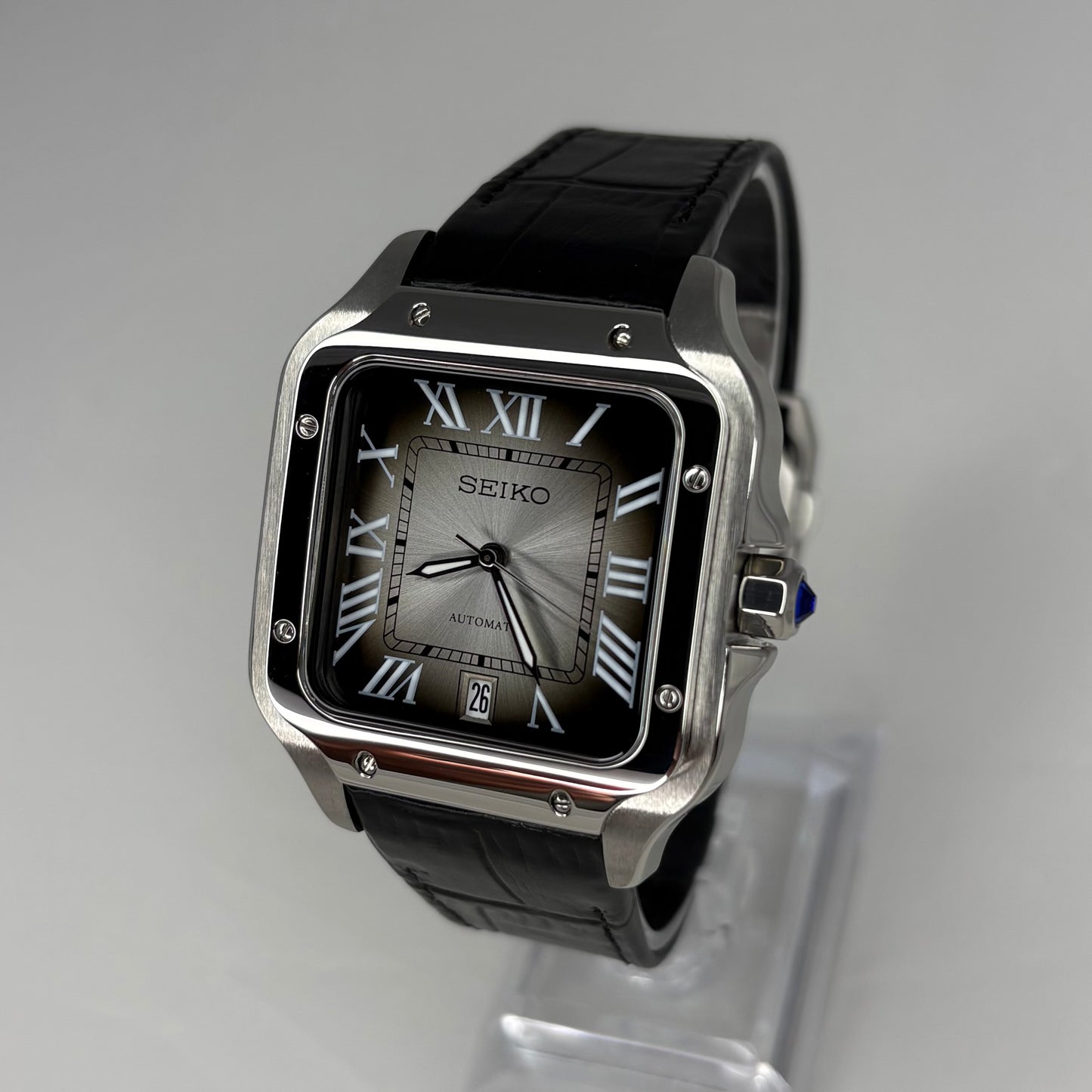 Santeiko Silver Burst Dial Leather