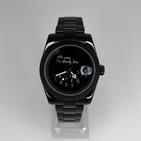 Seikojust  “Who Cares I’m Already Late” Black