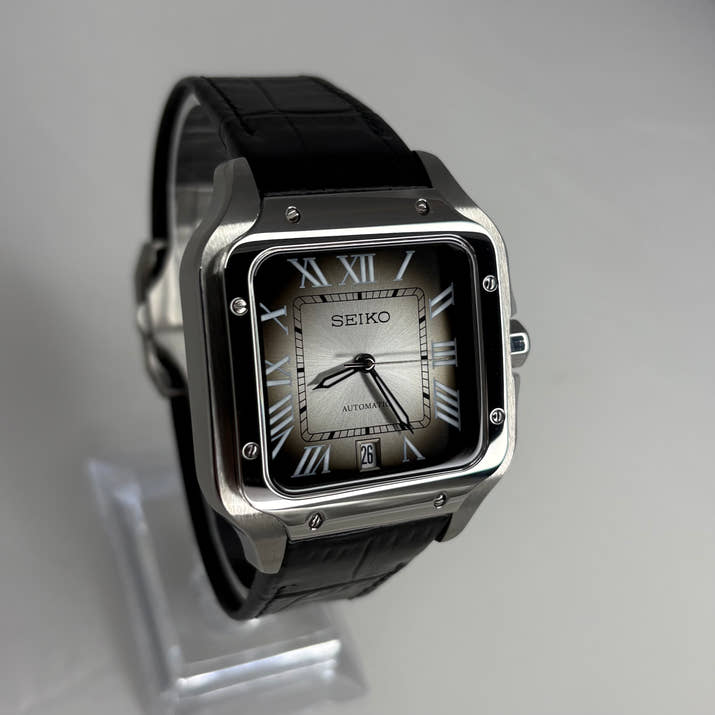 Santeiko Silver Burst Dial Leather