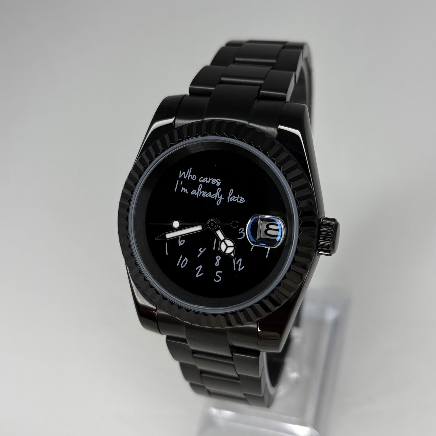 Seikojust  “Who Cares I’m Already Late” Black