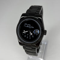 Seikojust  “Who Cares I’m Already Late” Black