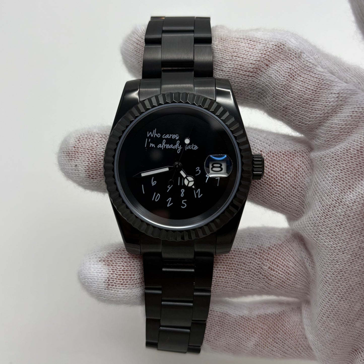 Seikojust  “Who Cares I’m Already Late” Black