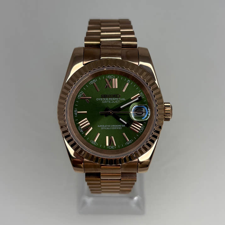 Seikojust Rose Gold Olive Presidential