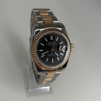 Seikojust Two Tone Rose Gold Black Dial