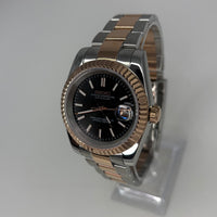 Seikojust Two Tone Rose Gold Black Dial