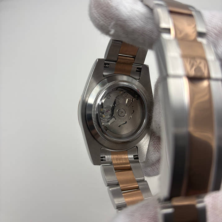 Seikojust Two Tone Rose Gold Black Dial