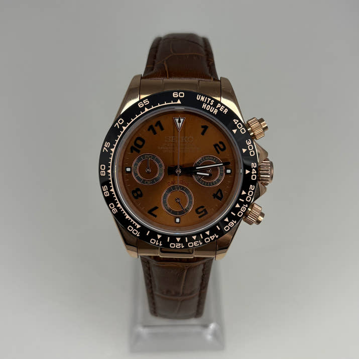 Seitona Chocolate Brown Dial (Leather Strap)