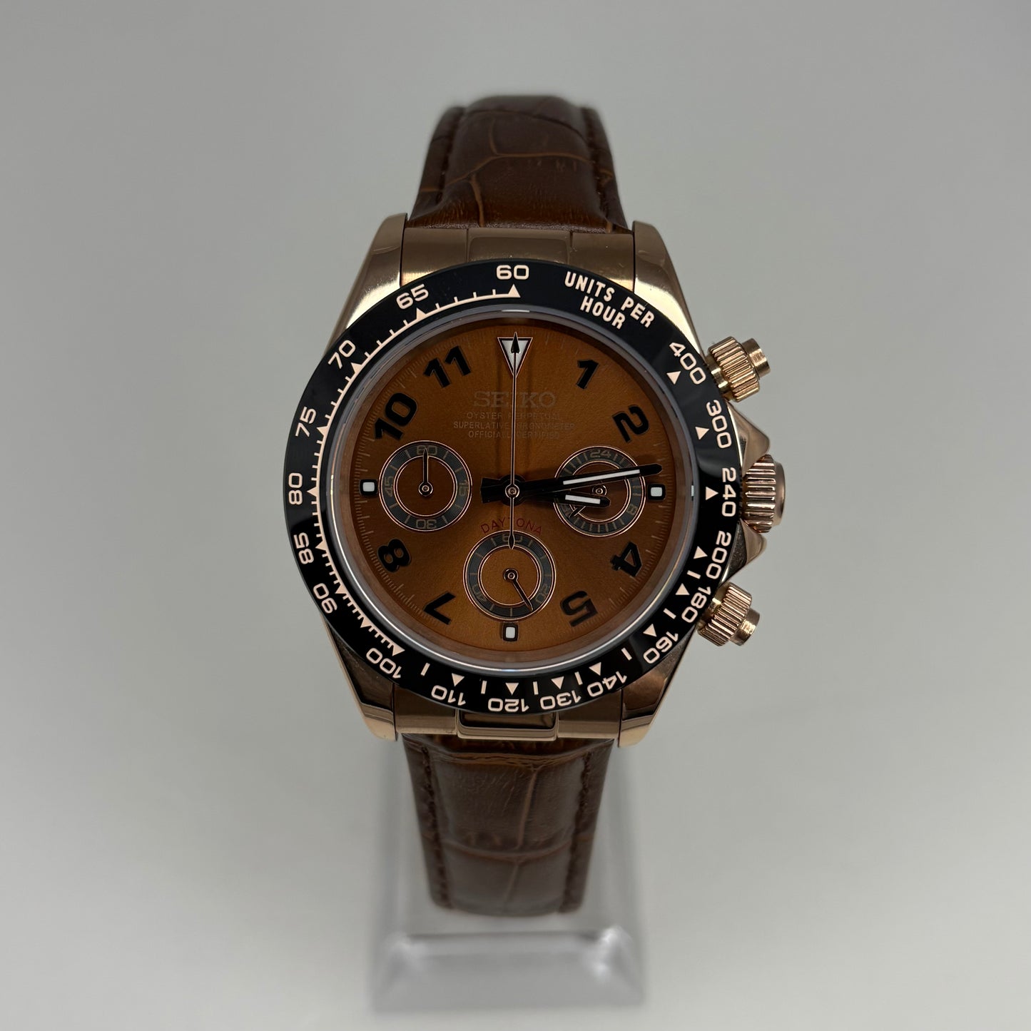 Seitona Chocolate Brown Dial (Leather Strap)