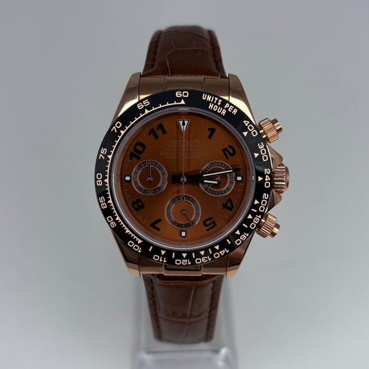Seitona Chocolate Brown Dial (Leather Strap)