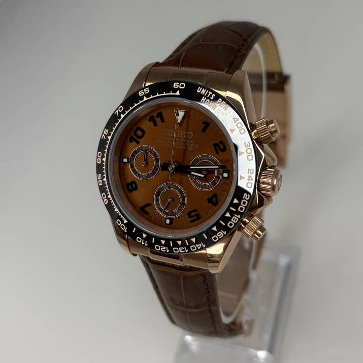 Seitona Chocolate Brown Dial (Leather Strap)