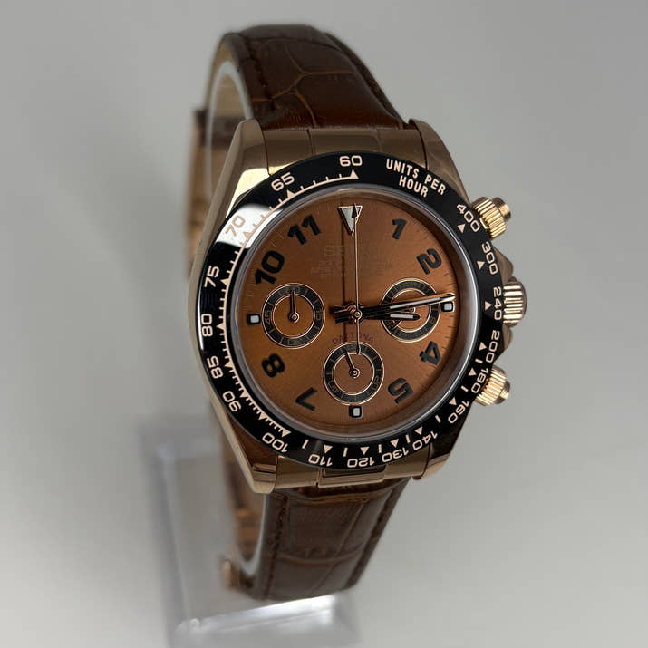 Seitona Chocolate Brown Dial (Leather Strap)