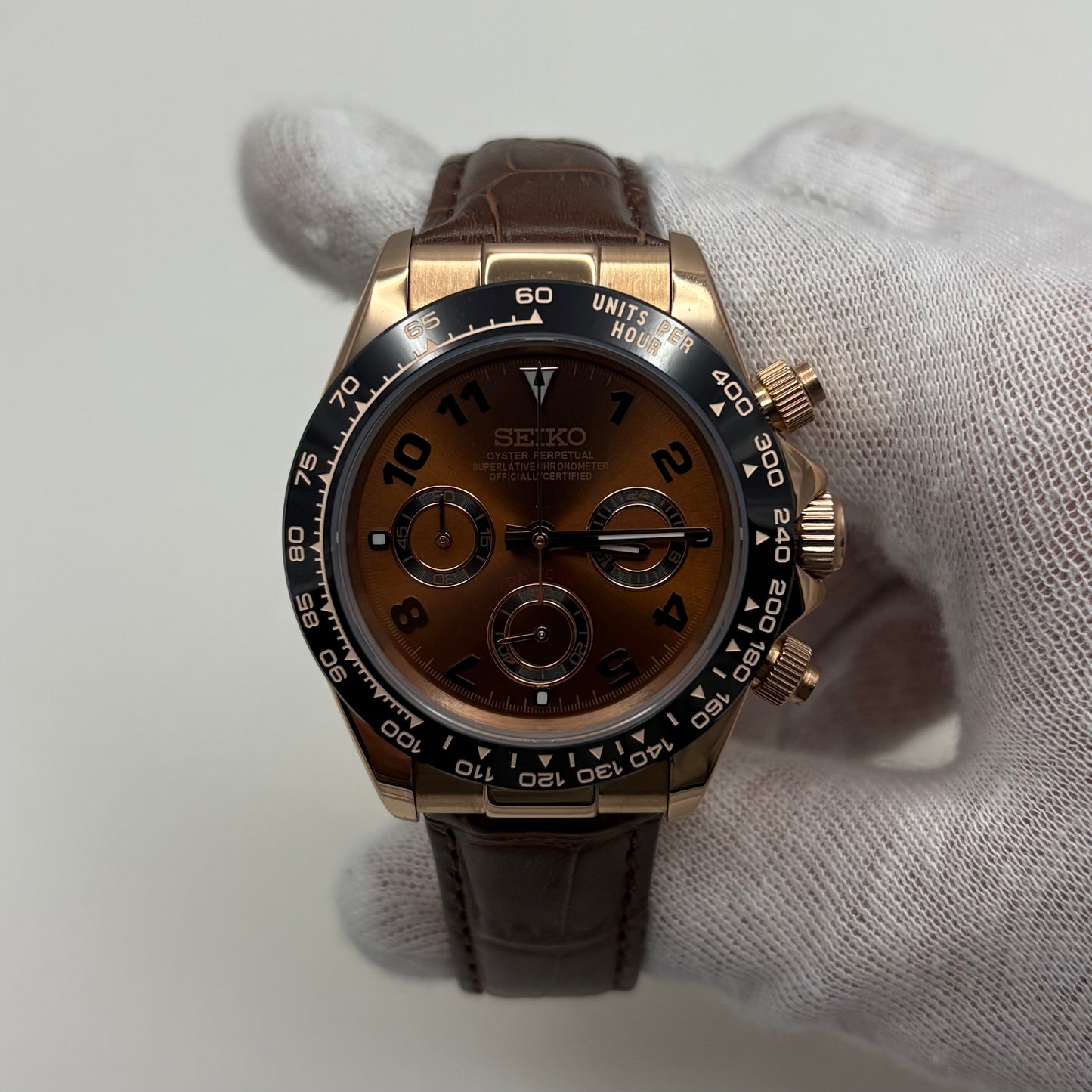 Seitona Chocolate Brown Dial (Leather Strap)