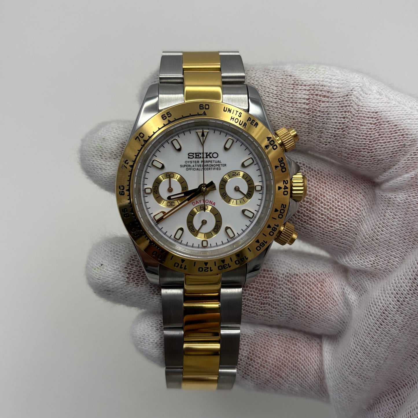 Seitona Two Tone Gold White Dial