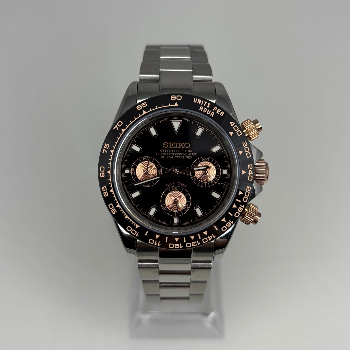 Seitona Steel Black Dial