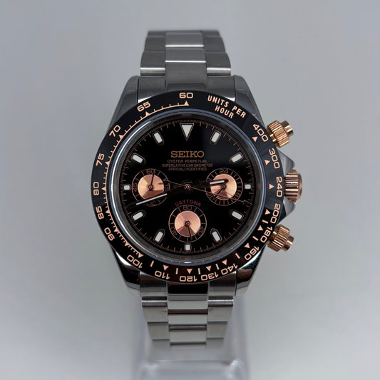Seitona Steel Black Dial