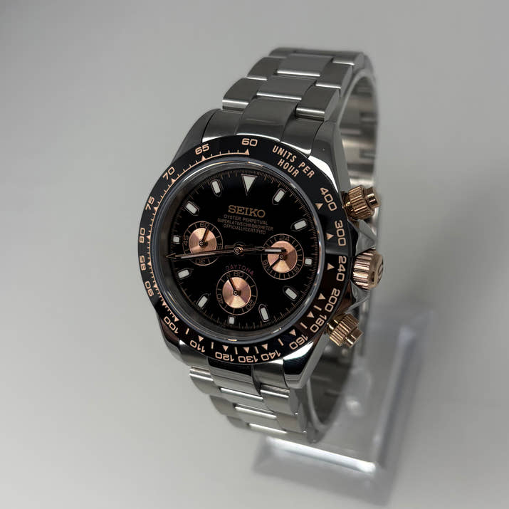 Seitona Steel Black Dial