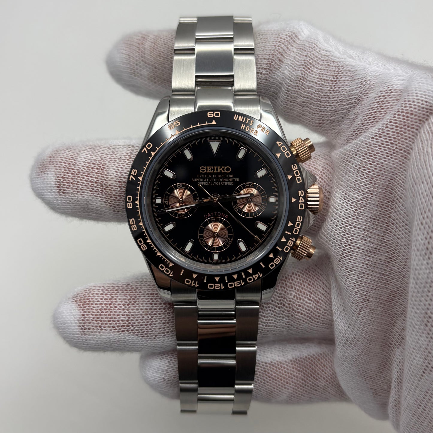 Seitona Steel Black Dial