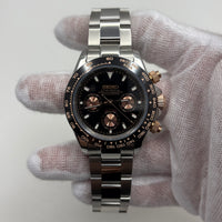 Seitona Steel Black Dial