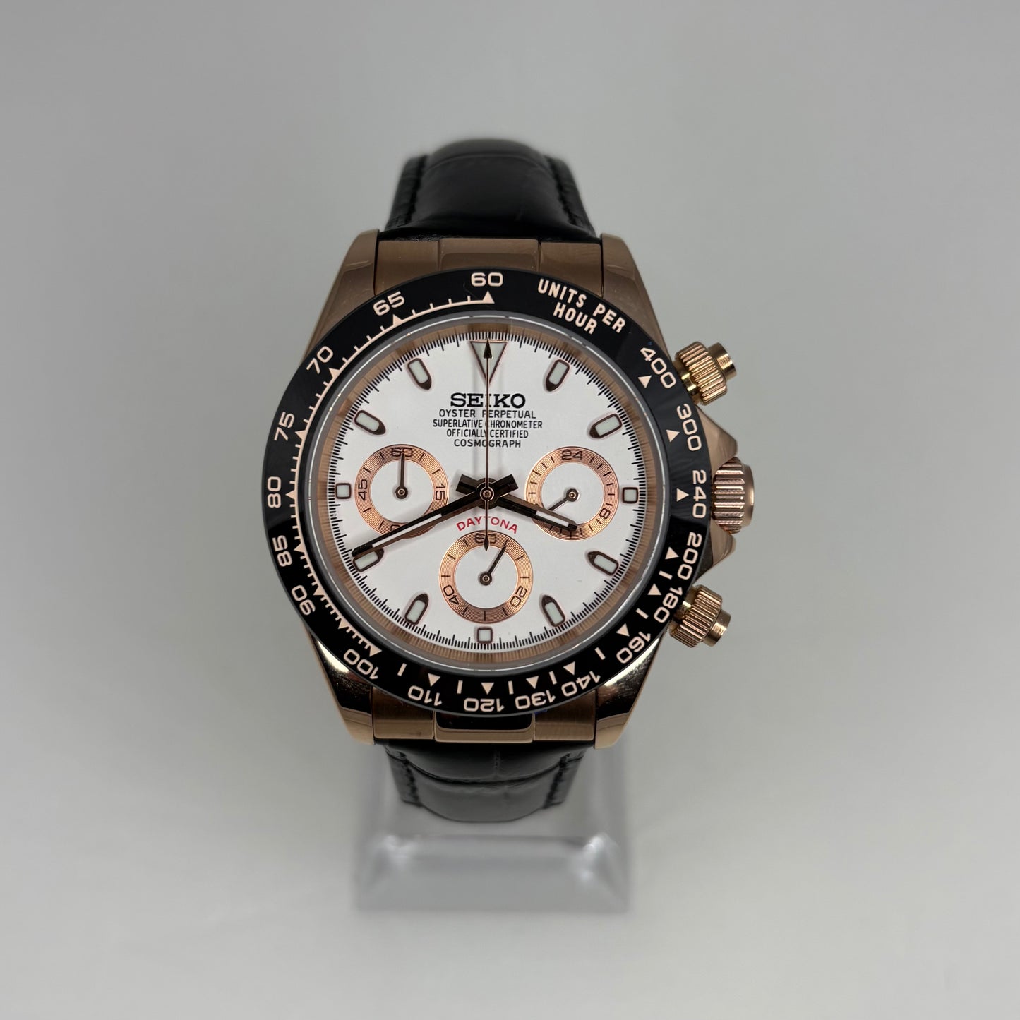 Seitona Rose Gold White Dial (Leather)