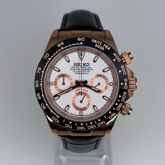 Seitona Rose Gold White Dial (Leather)