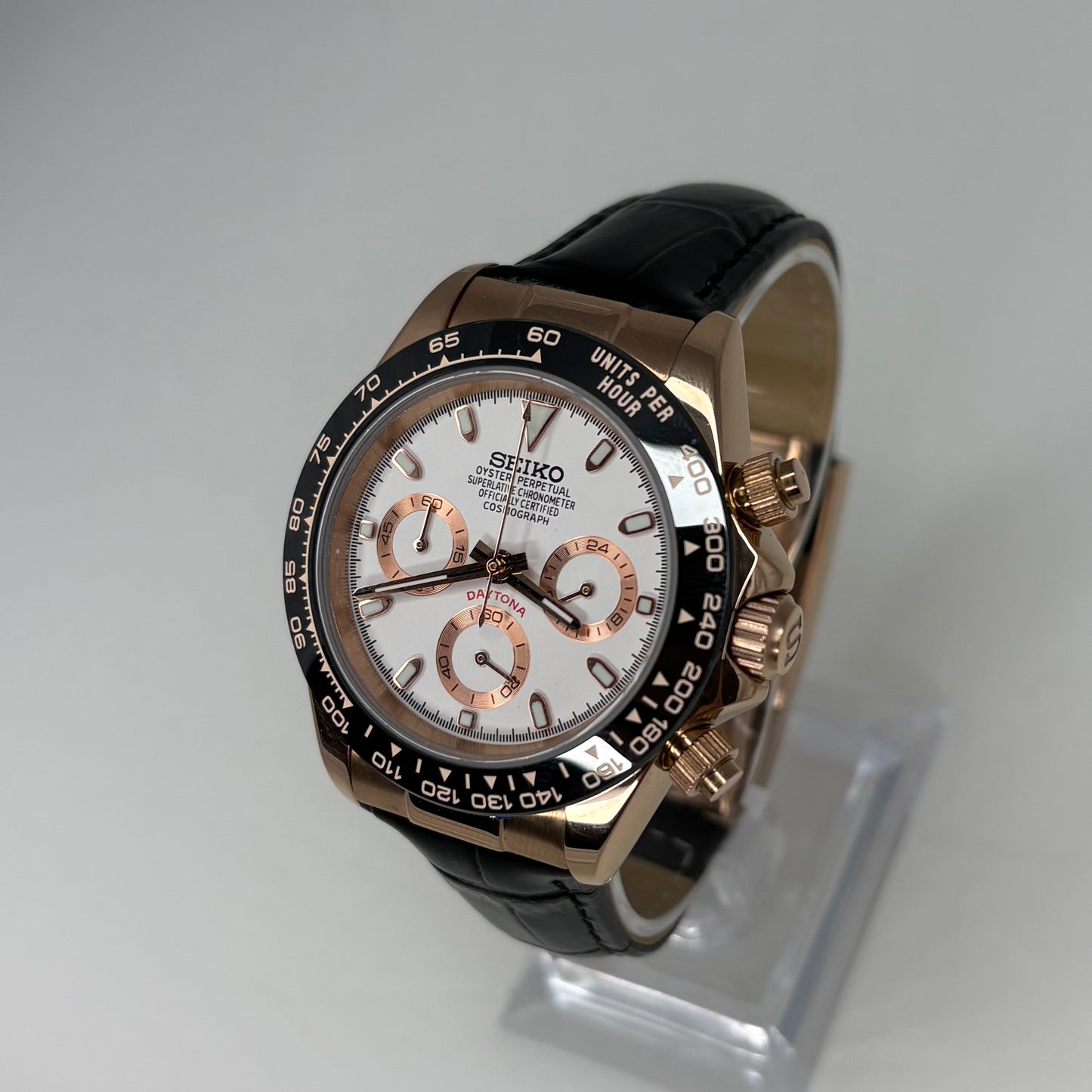 Seitona Rose Gold White Dial (Leather)