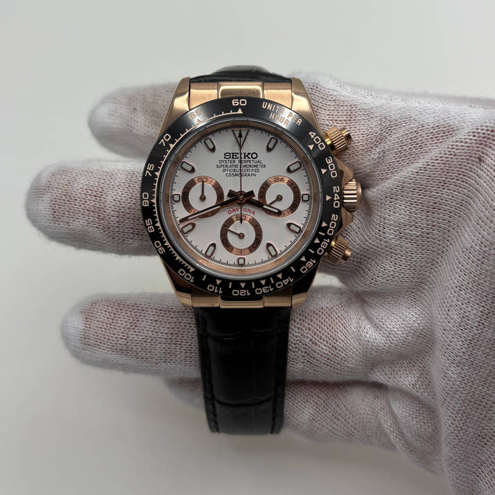 Seitona Rose Gold White Dial (Leather)