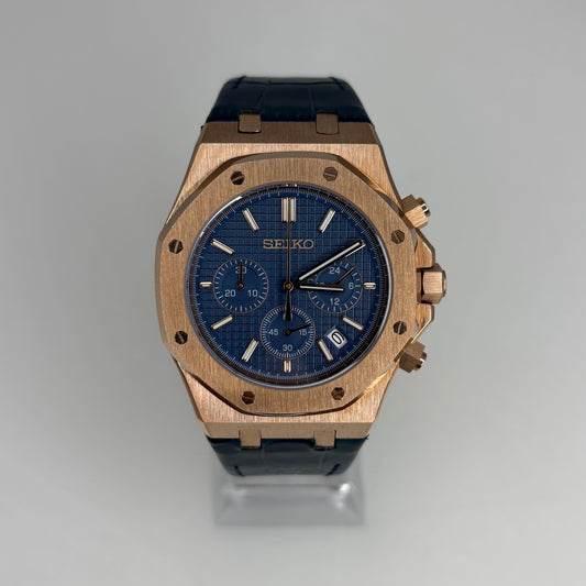 Royal Seioak Rose Gold Blue (Leather)