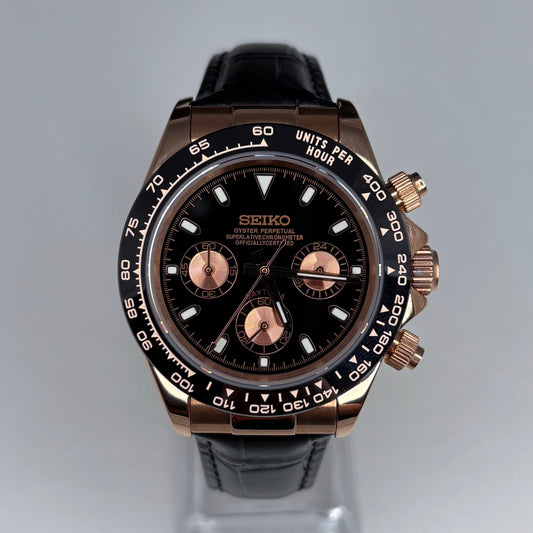 Seitona Black Rose Gold (Leather)