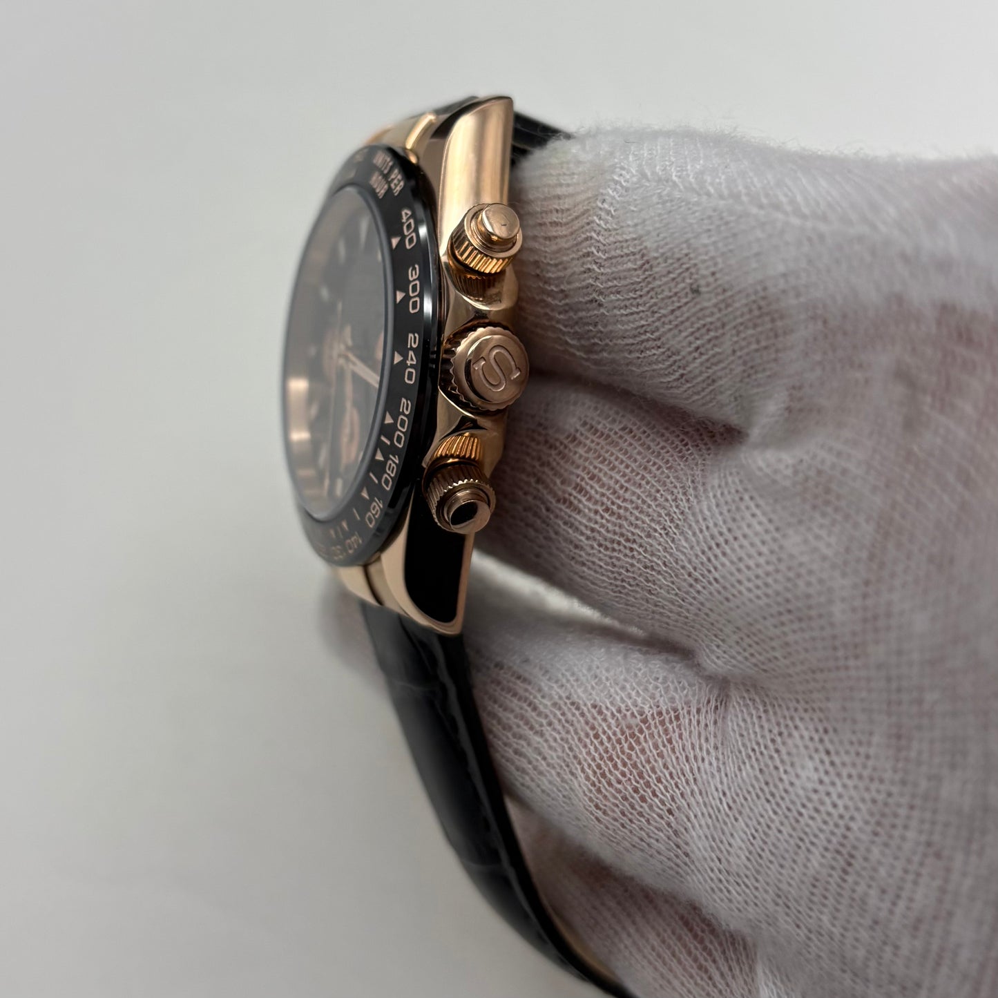 Seitona Black Rose Gold (Leather)