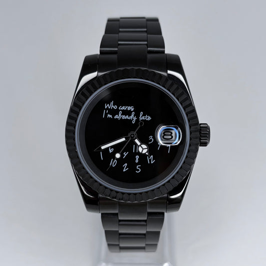 Seikojust  “Who Cares I’m Already Late” Black