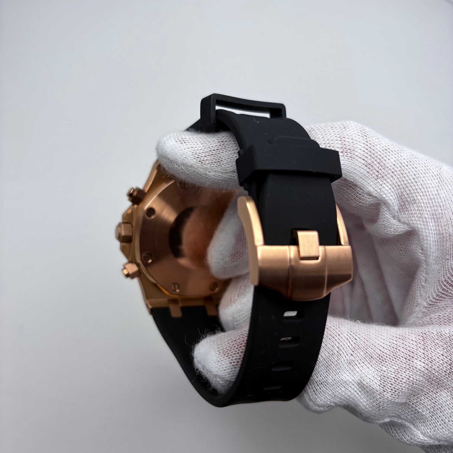 Royal Seioak Rose Gold Black Rubber Mod