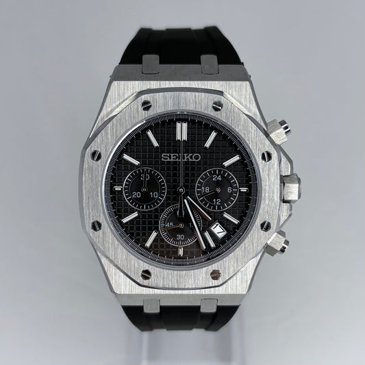 Royal Seioak Black chronograph rubber