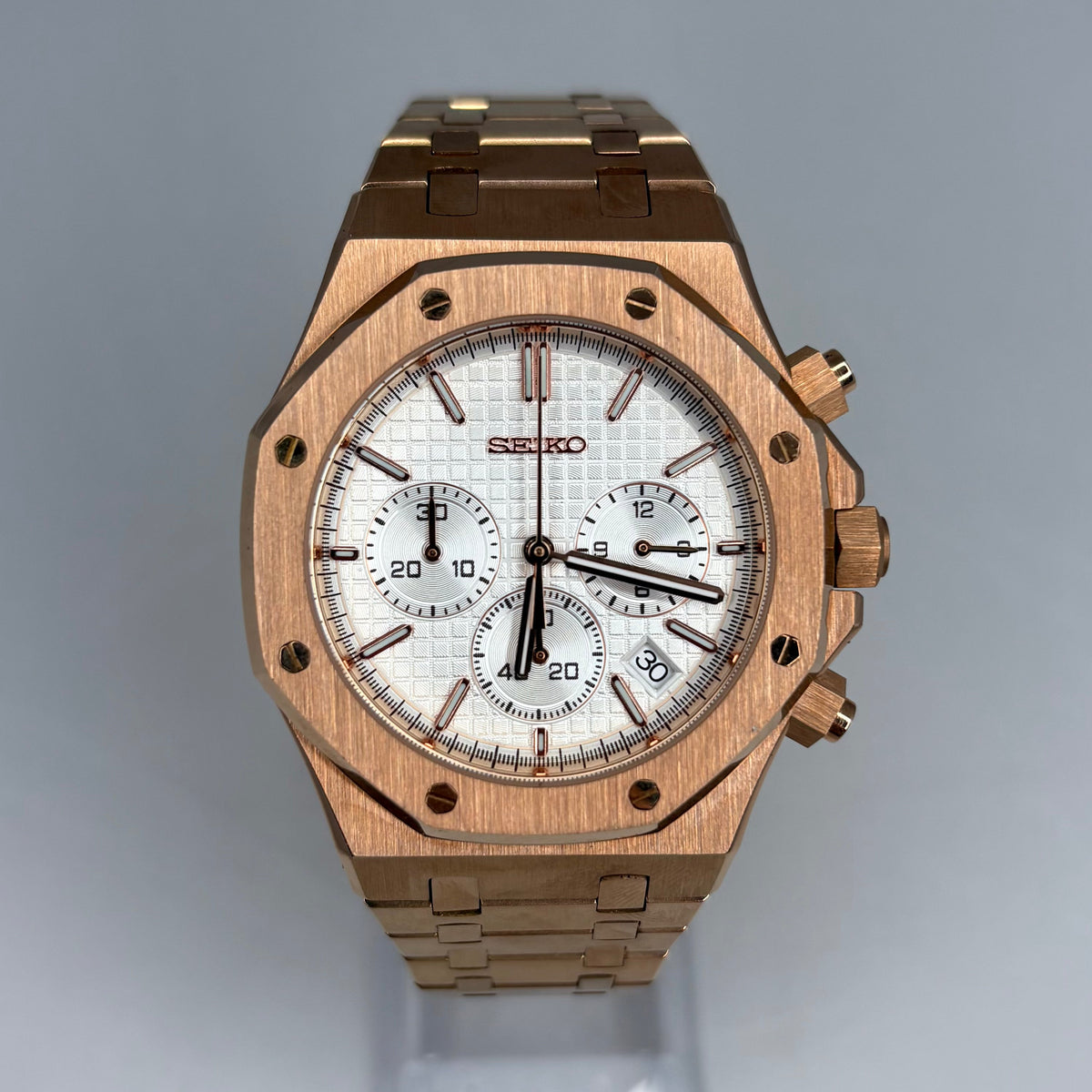 Royal seikoak “Rose Gold White” Mod